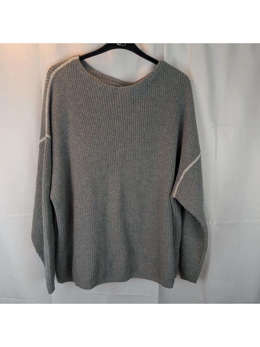 All Saints Bind Wool/Cotton Men's Gray Sweater Size L In VGUC